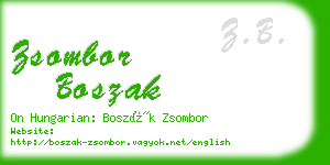 zsombor boszak business card